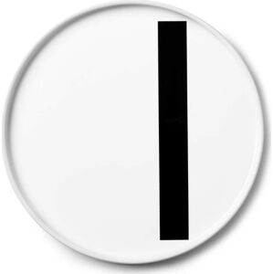 Bílý porcelánový dezertní talíř Design Letters I, ø 21,5 cm