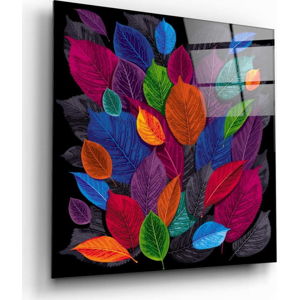 Skleněný obraz Insigne Colored Leaves, 60 x 60 cm