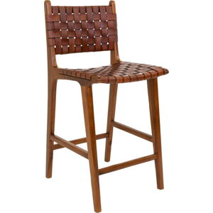 Hnědá barová židle z teakového dřeva 101 cm Perugia – House Nordic
