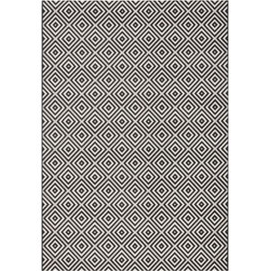 Černo-bílý venkovní koberec NORTHRUGS Karo, 200 x 290 cm