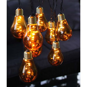 Oranžový světelný LED řetěz Best Season Glow, 10 světýlek
