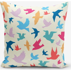 Povlak na polštář s příměsí bavlny Minimalist Cushion Covers Modern Birds, 45 x 45 cm