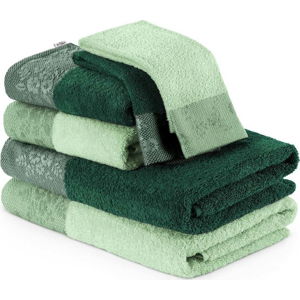 Sada 6 zelených ručníků a osušek AmeliaHome