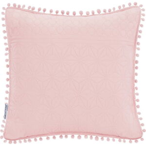 Pudrově růžový dekorativní polštář AmeliaHome Meadore, 45 x 45 cm