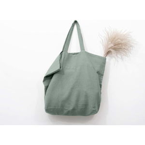 Zelená lněná nákupní taška Linen Tales