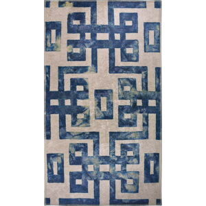Modrý/béžový koberec běhoun 200x80 cm - Vitaus