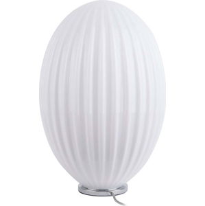Bílá skleněná stolní lampa Leitmotiv Smart, ø 30 cm