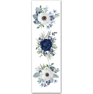 Modro-bílý běhoun na stůl 140x45 cm - Minimalist Cushion Covers