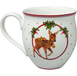 Bílý porcelánový hrnek s vánočním motivem Villeroy & Boch Santa and deer
