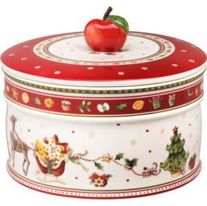 Červeno-bílá porcelánová nádoba na potraviny Villeroy & Boch, ø 17,5 cm