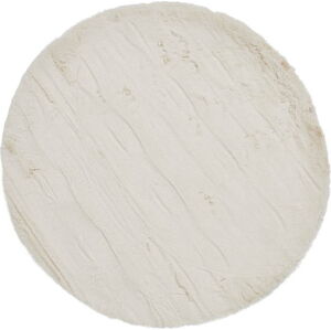 Krémově bílý koberec Think Rugs Teddy, ⌀ 120 cm