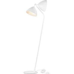 Bílá stojací lampa Markslöjd Dagmar Dos Floor White 2L, výška 1,45 m