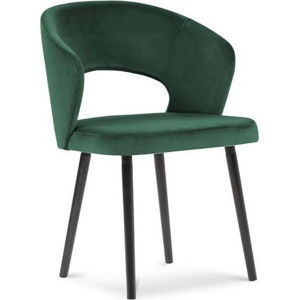 Lahvově zelená jídelní židle se sametovým potahem Windsor & Co Sofas Elpis