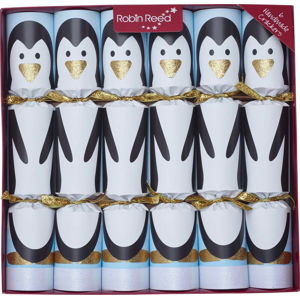 Vánoční crackery v sadě 6 ks Racing Penguin - Robin Reed