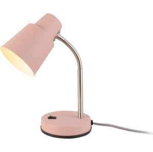Růžová stolní lampa Leitmotiv Scope, výška 30 cm
