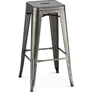 Světle šedé kovové barové židle v sadě 2 ks 76 cm Korona – Furnhouse