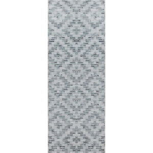 Modro-šedý běhoun vhodný do exteriéru Elle Decoration Curious Creil, 77 x 200 cm