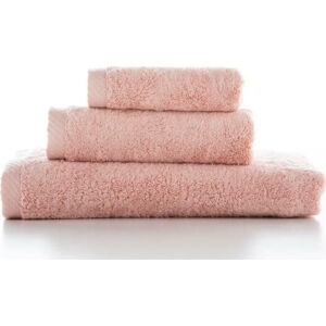 Sada 3 růžových bavlněných ručníků El Delfin Lisa Coral