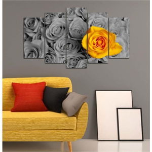 Vícedílný obraz 3D Art Gris Flower, 102 x 60 cm