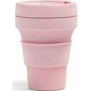 Růžový skládací cestovní hrnek Stojo Pocket Cup Carnation, 355 ml
