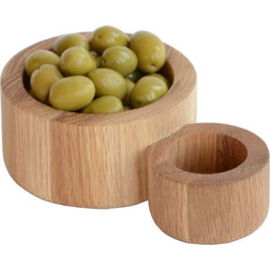 Miska na olivy z dubového dřeva Wireworks Olive