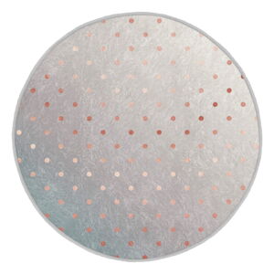 Pratelný kulatý koberec v šedo-měděné barvě vhodný pro robotické vysavače ø 100 cm Comfort – Mila Home