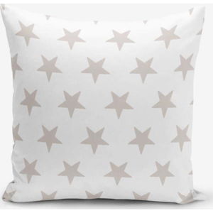 Povlak na polštář s příměsí bavlny Minimalist Cushion Covers Light Grey Star Modern, 45 x 45 cm