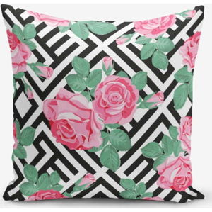 Povlak na polštář s příměsí bavlny Minimalist Cushion Covers Mix Rose, 45 x 45 cm
