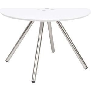 Bílý konferenční stolek Leitmotiv Sliced, ø 60 cm