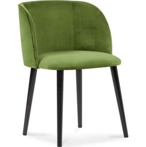 Zelená jídelní židle se sametovým potahem Windsor & Co Sofas Aurora
