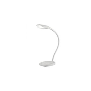 Bílá stolní LED lampa Trio Swan, výška 48 cm