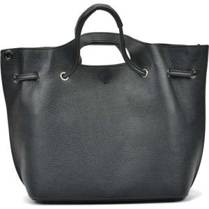 Černá kožená kabelka Mangotti Bags Angela