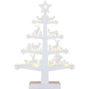 Bílá LED světelná dekorace Best Season Fauna Tree, výška 47 cm