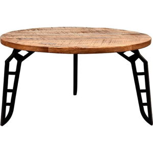 Konferenční stolek s deskou z mangového dřeva LABEL51 Flintstone, ⌀ 80 cm