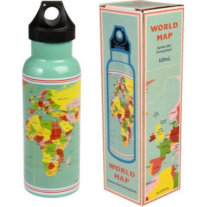 Cestovní láhev z nerezové oceli Rex London World Map