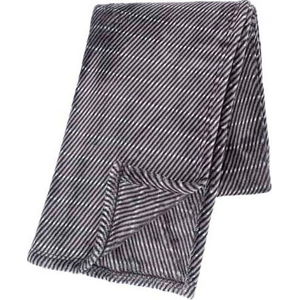 Šedá deka z mikroplyše Tiseco Home Studio Stripes, 130 x 180 cm