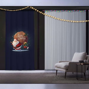 Vánoční závěs Santa, 140 x 260 cm