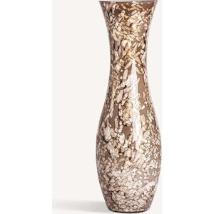 Hnědá skleněná vysoká váza Giulia – Burkina