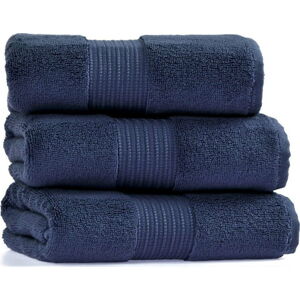Sada 3 námořnicky modrých bavlněných ručníků Foutastic Chicago, 50 x 90 cm