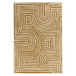 Okrově žlutý vlněný koberec 120x170 cm Reef – Asiatic Carpets