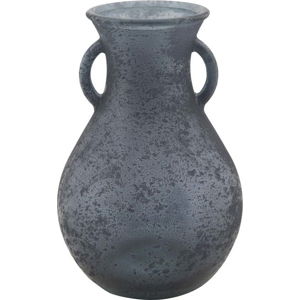 Modrá váza z recyklovaného skla Mauro Ferretti Anfora, ⌀ 15 cm