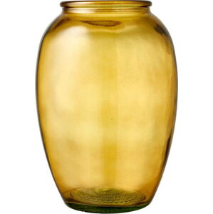 Žlutá skleněná váza Bitz Kusintha, ø 17,5 cm