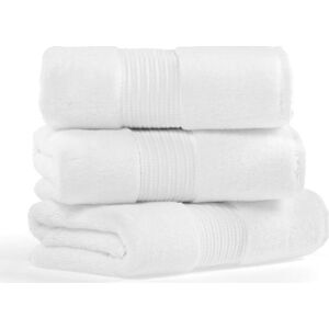 Sada 3 bílých bavlněných ručníků Foutastic Chicago, 50 x 90 cm