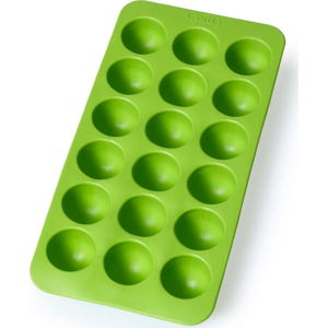 Zelená silikonová forma na led Lékué Round, 18 kostek