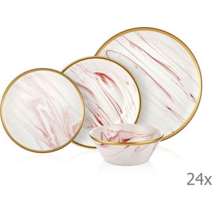 24dílný set porcelánového nádobí Mia Lucid Rose