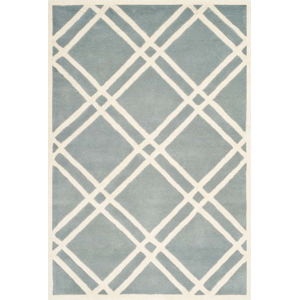 Světle modrý vlněný koberec Safavieh Cameron, 243 x 152 cm