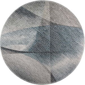 Světle šedý pratelný kulatý koberec ø 120 cm – Vitaus