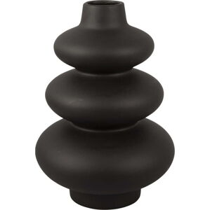 Černá keramická váza Karlsson Circles, výška 28,5 cm