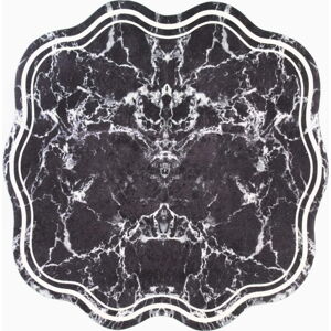 Černý kulatý koberec ø 100 cm - Vitaus