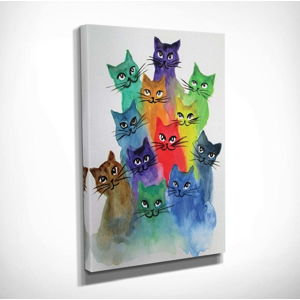 Obraz na plátně Happy Cats, 30 x 40 cm